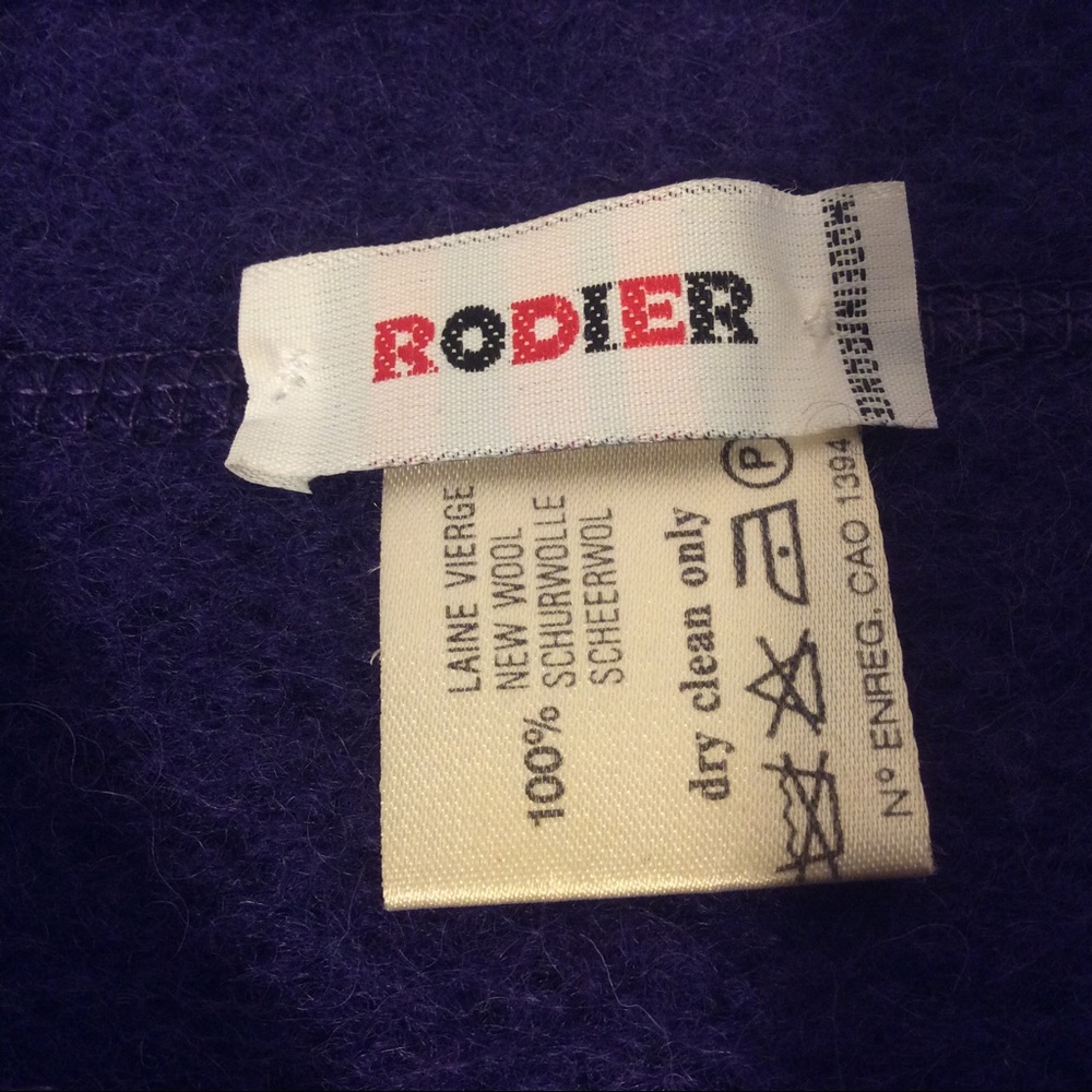 Vintage Rodier Womens Wool Jacket size large made in France - Picture 7 of 8